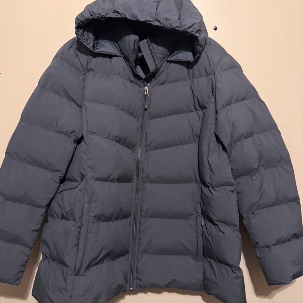 32 Degrees Heat✨🩶🖤 Men's Dark Gray Hooded Puffer Jacket